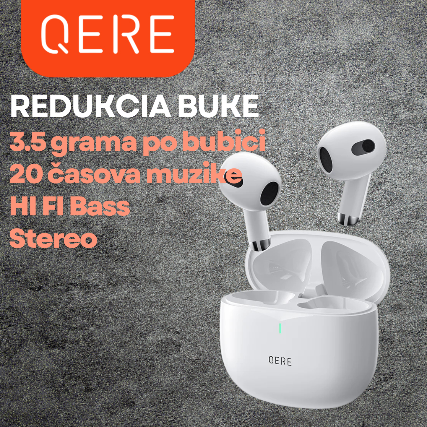 QERE E28 TWS Slušalice: Premium Zvuk i Pozivi Bez Kompromisa