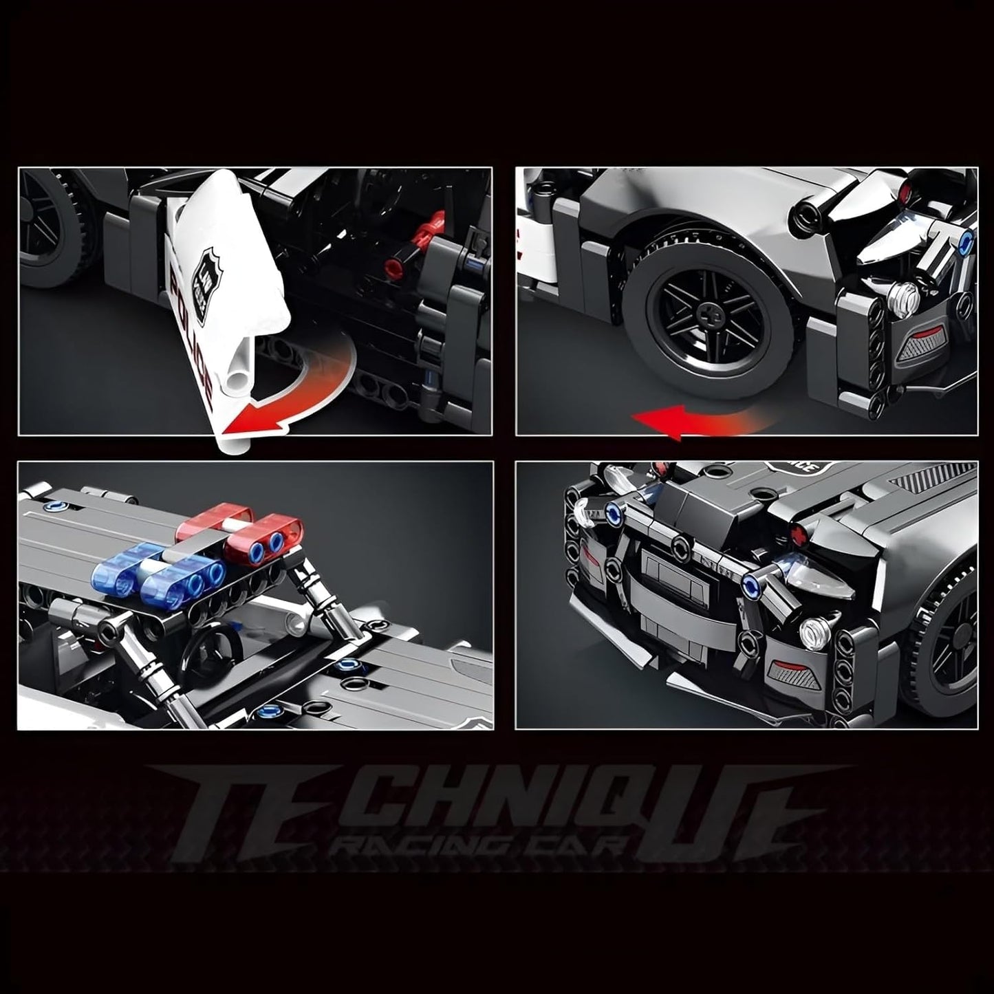 Policijski automobil set za gradnju od 487 delova