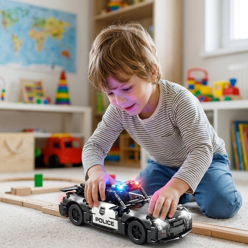 Policijski automobil set za gradnju od 487 delova